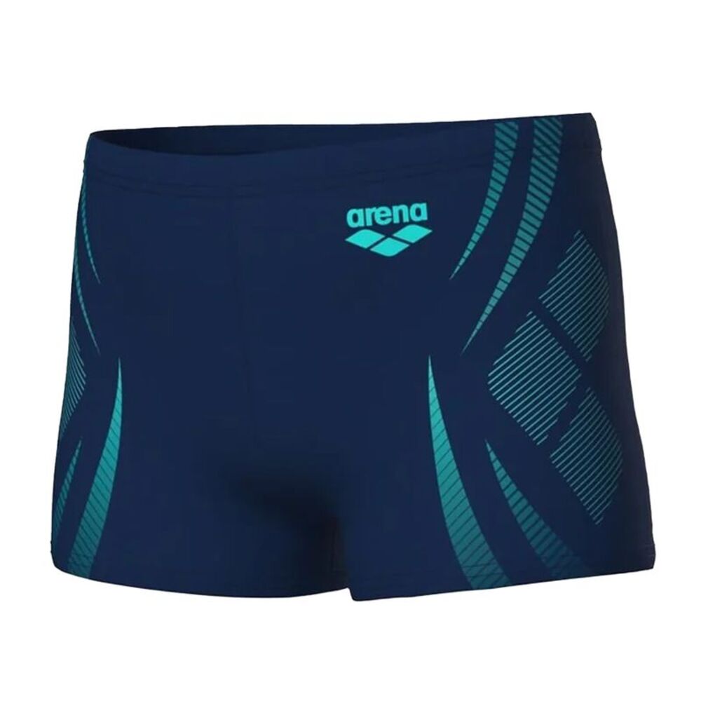 Arena Boys Geometric Swim Shorts / Navy/White
